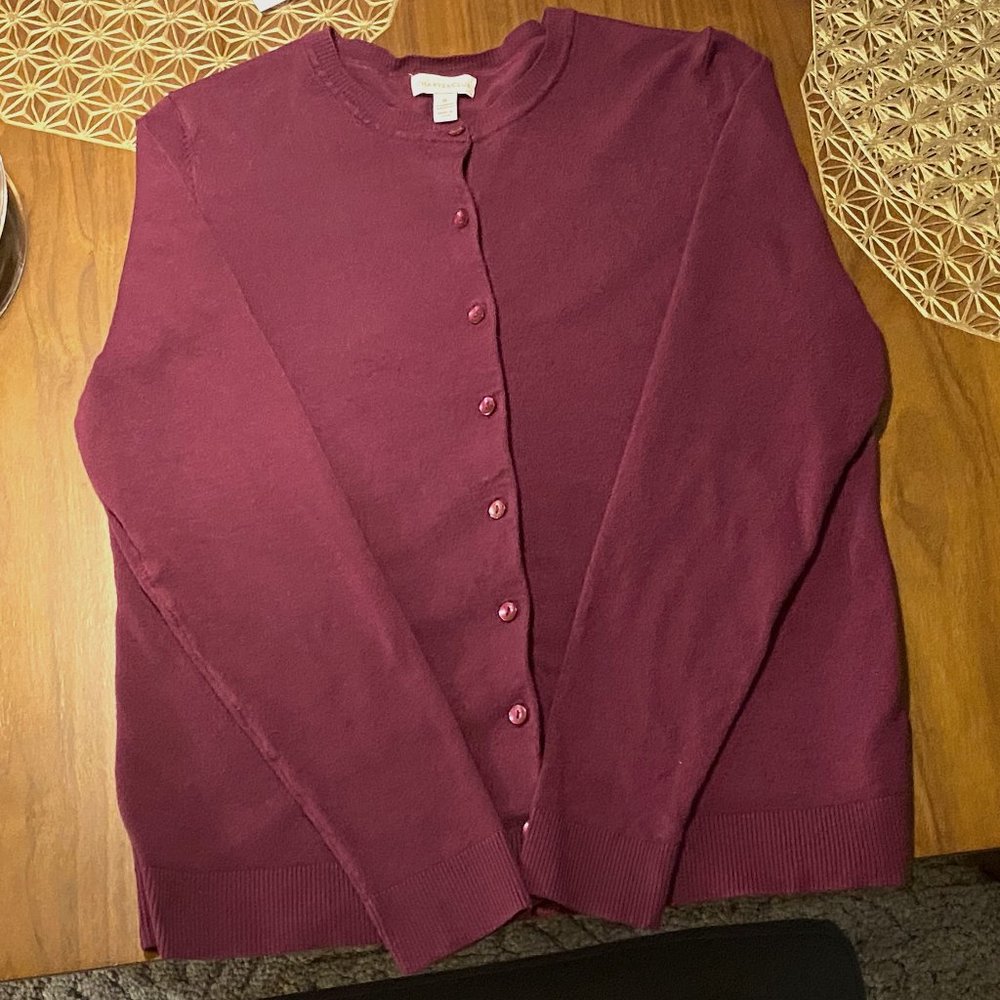 Charter Club purple cardigan